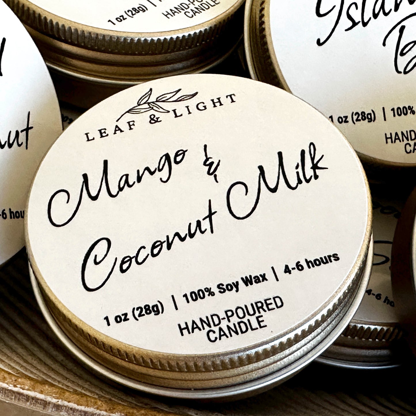 MANGO AND COCONUT MILK | MINI HAND POURED CANDLE (1 oz)