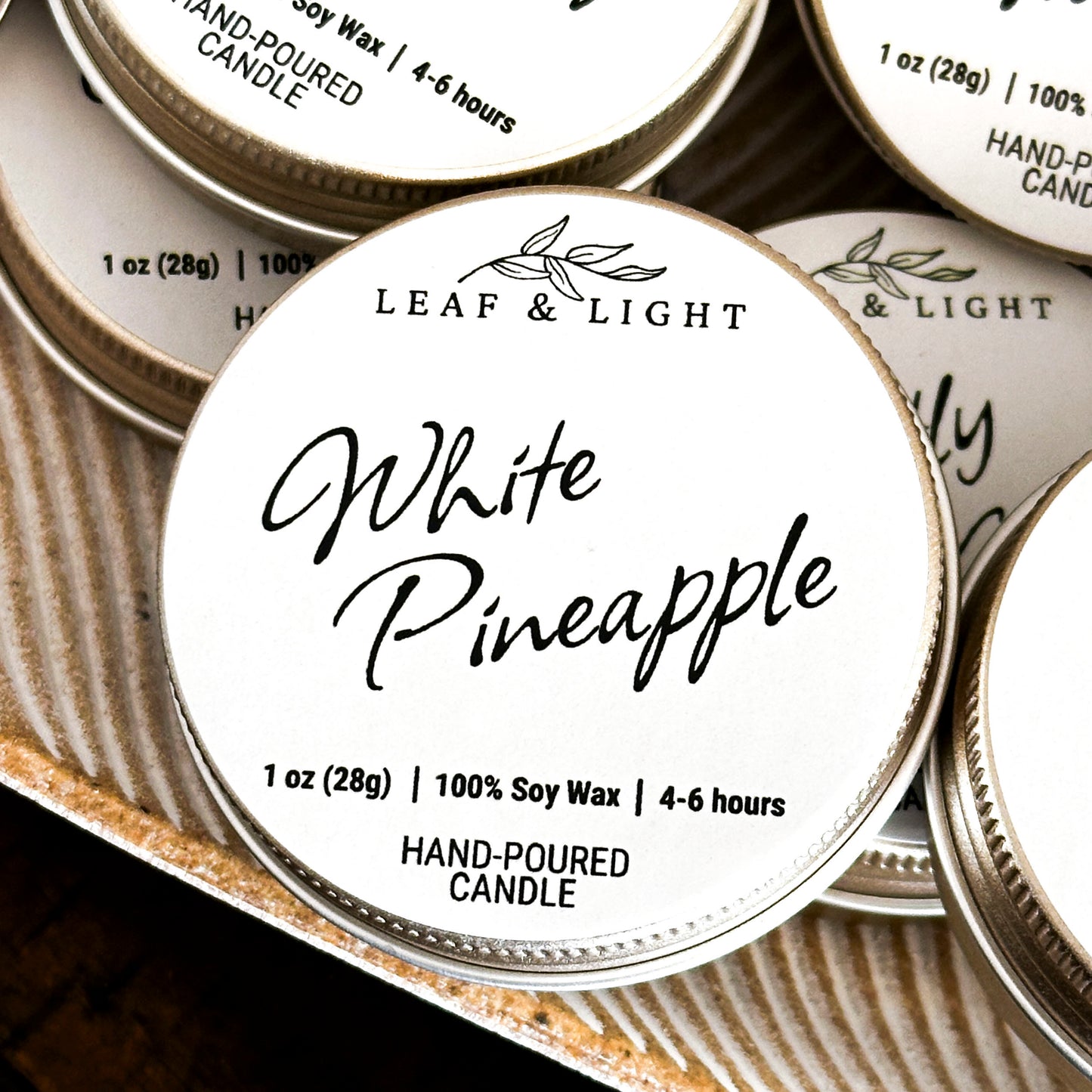 WHITE PINEAPPLE | ECO-FRIENDLY MINI CANDLE (1 oz)