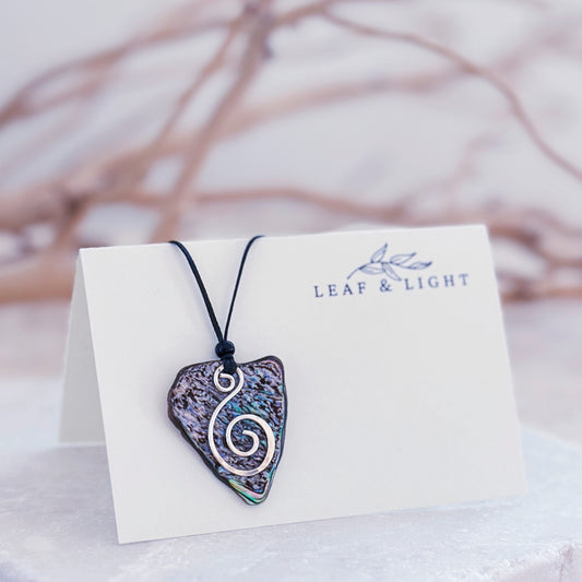 PĀUA AND STERLING NECKLACES