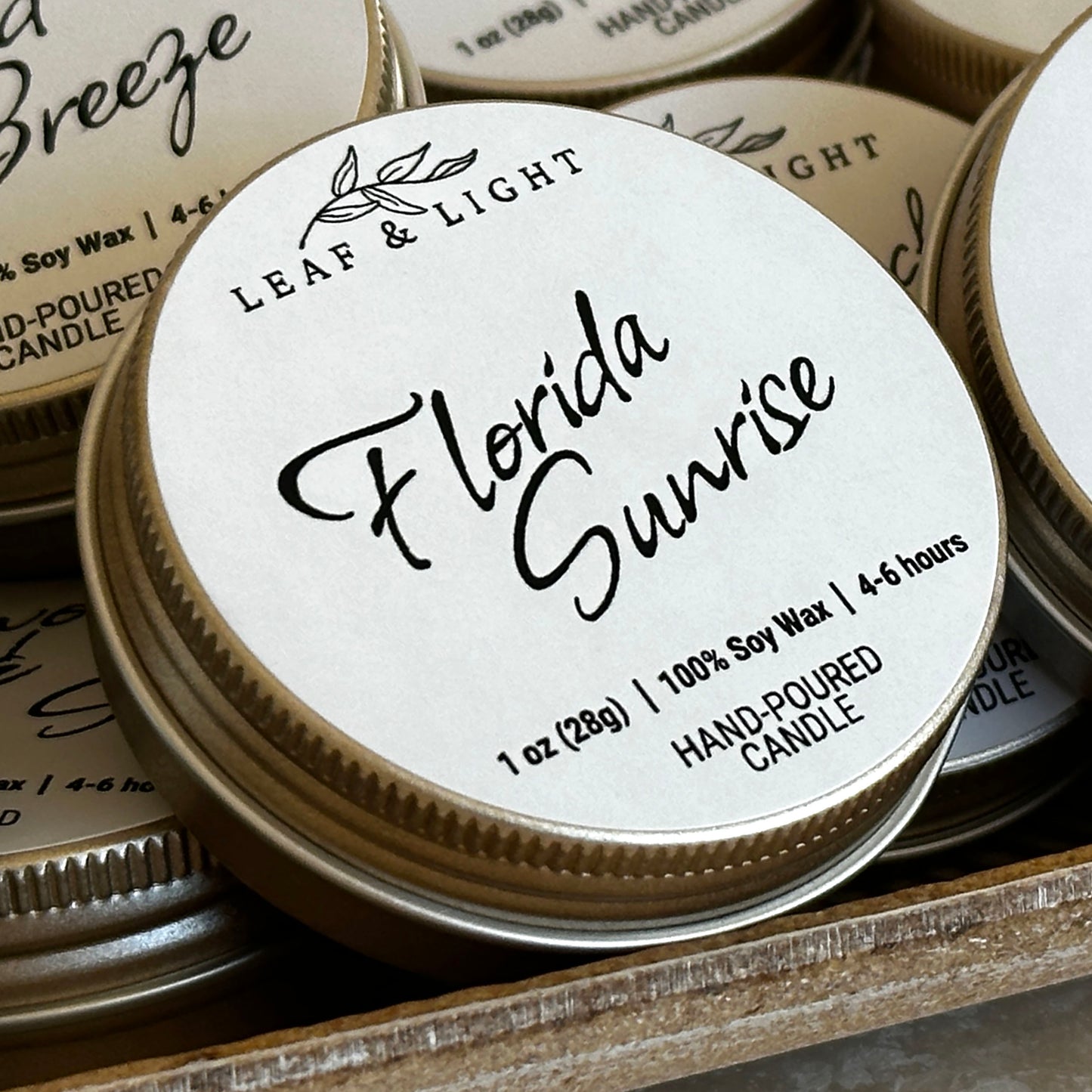 FLORIDA SUNRISE | SCENTED MINI SOY WAX CANDLE (1 oz)