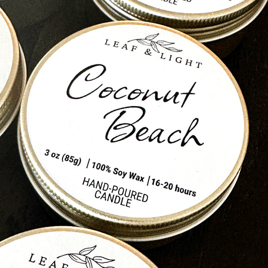 COCONUT BEACH - SMALL ROOM CANDLE (3 oz)