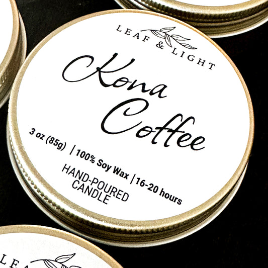 KONA COFFEE - SMALL ROOM CANDLE (3 oz)