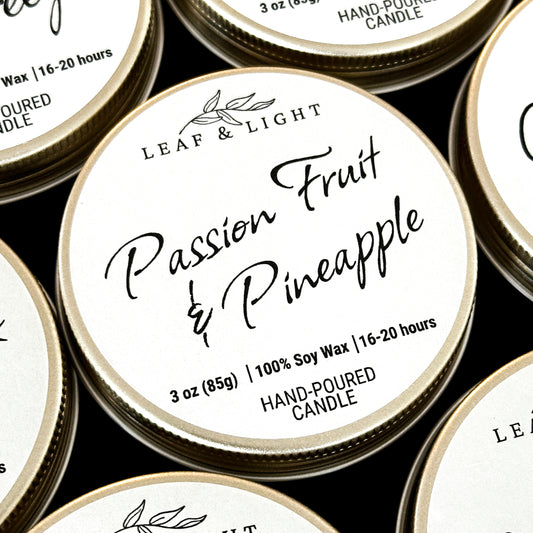 PASSION FRUIT & PINEAPPLE - SMALL ROOM CANDLE (3 oz)