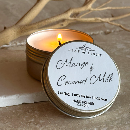 MANGO & COCONUT MILK - TRAVEL CANDLE (3 oz)