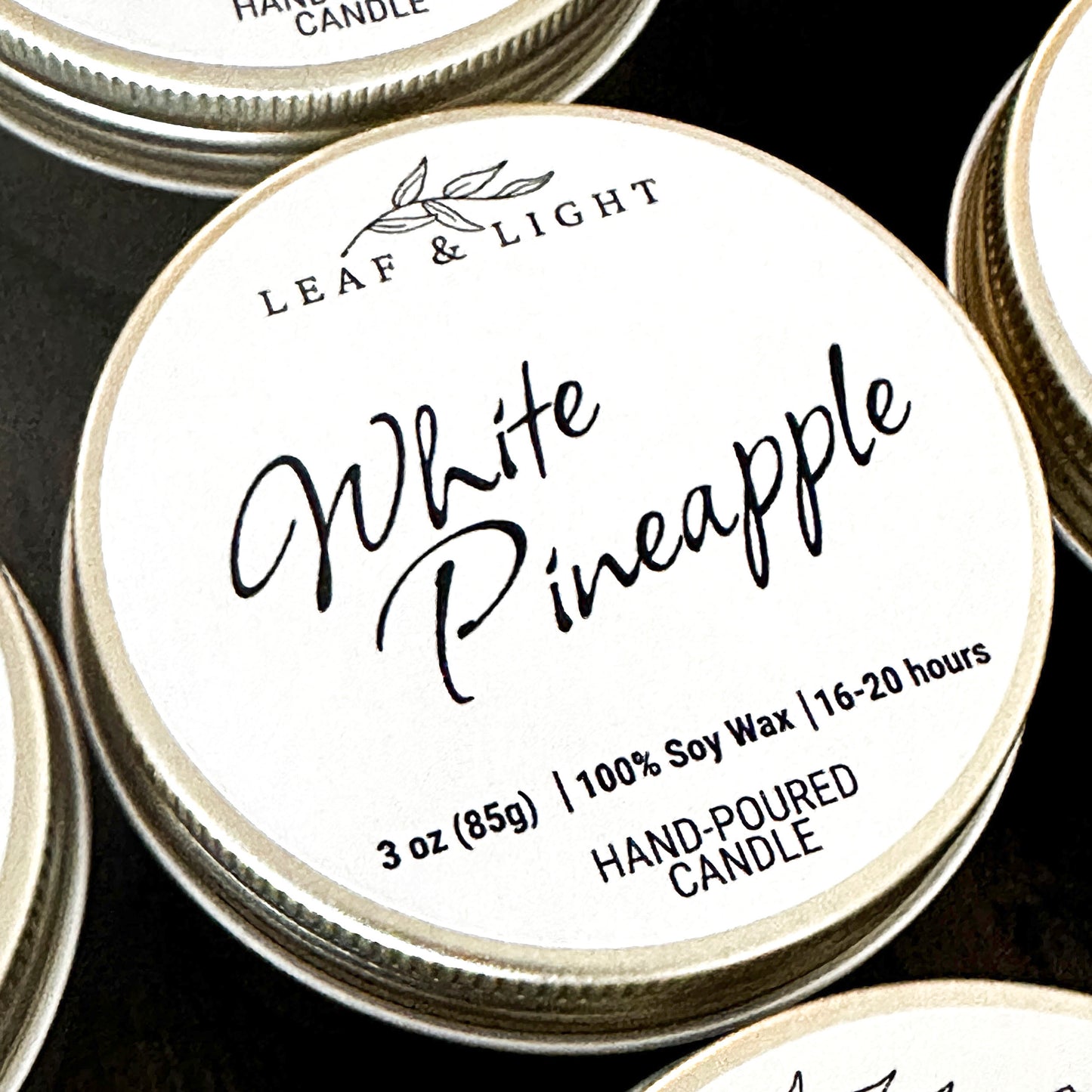 WHITE PINEAPPLE | ECO-FRIENDLY SMALL CANDLE (3 oz)