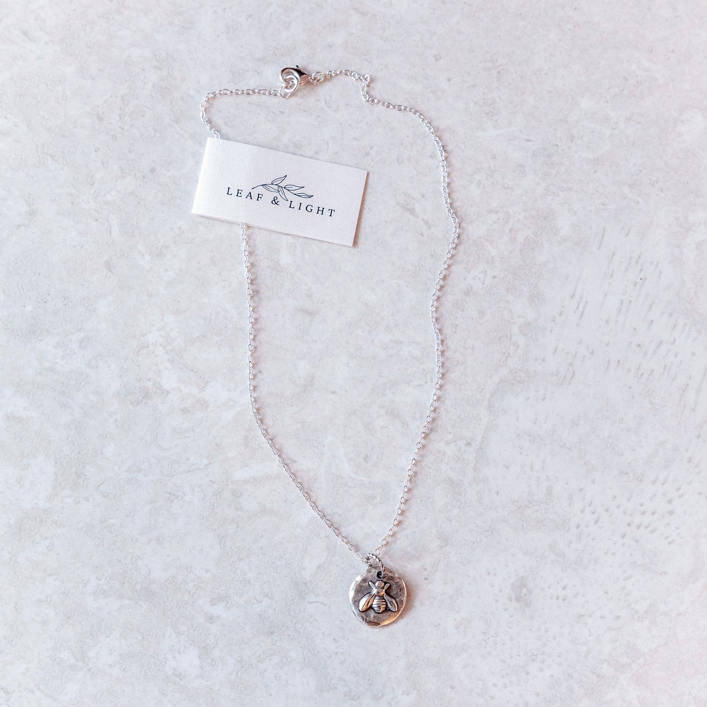 BEE COASTAL CHARM NECKLACE | SILVER PLATED