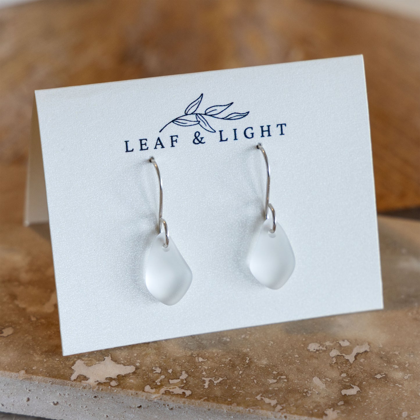 CRYSTAL COASTAL GLASS DROP EARRINGS | STERLING SILVER