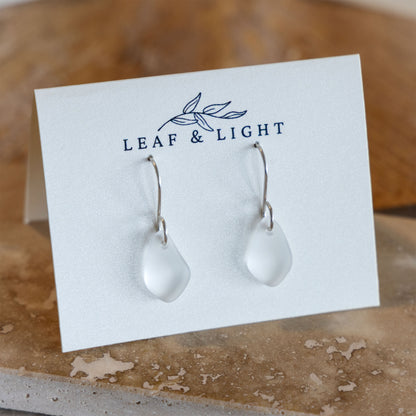CRYSTAL COASTAL GLASS DROP EARRINGS | STERLING SILVER