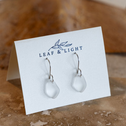 CRYSTAL COASTAL GLASS DROP EARRINGS | STERLING SILVER