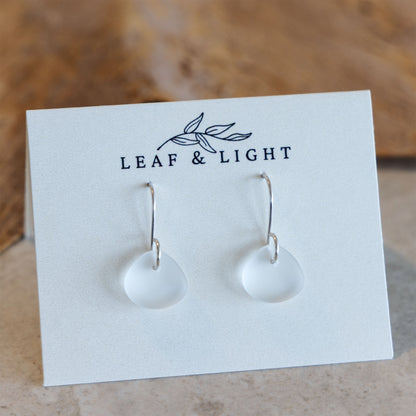 CRYSTAL COASTAL GLASS DROP EARRINGS | STERLING SILVER