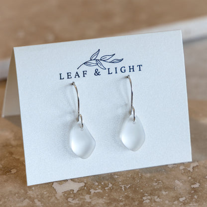 CRYSTAL COASTAL GLASS DROP EARRINGS | STERLING SILVER