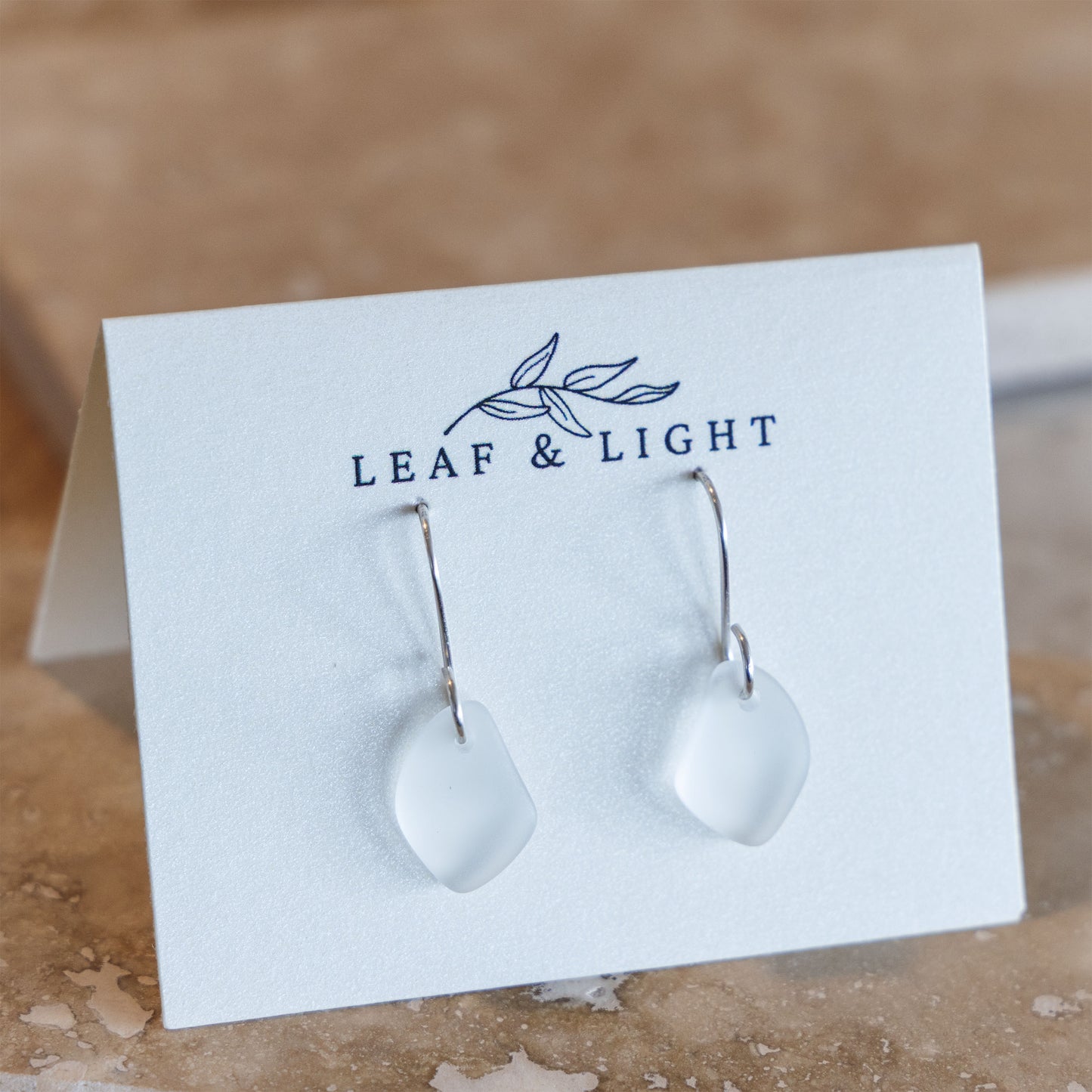 CRYSTAL COASTAL GLASS DROP EARRINGS | STERLING SILVER