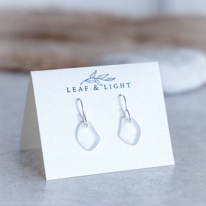 CRYSTAL COASTAL GLASS DROP EARRINGS | STERLING SILVER