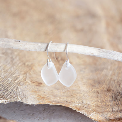 CRYSTAL COASTAL GLASS DROP EARRINGS | STERLING SILVER