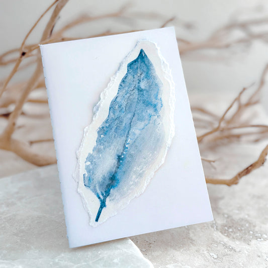 HAND PAINTED WATERCOLOR LEAVES – MINI JOURNAL
