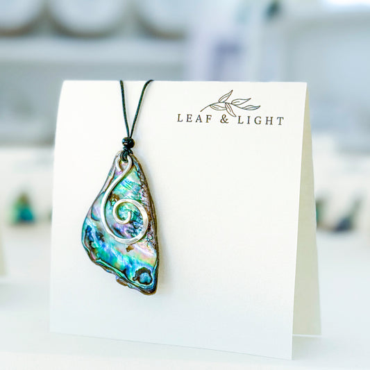 PĀUA AND STERLING NECKLACES