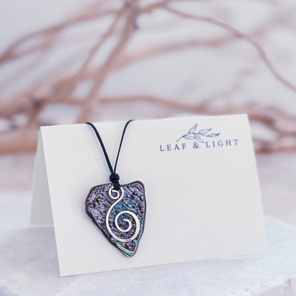 PĀUA AND STERLING NECKLACES