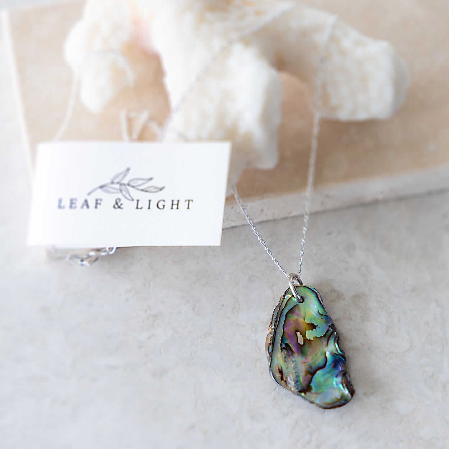 STERLING SILVER PAUA SHELL NECKLACE