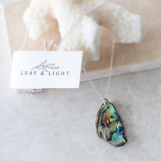 STERLING SILVER PAUA SHELL NECKLACE