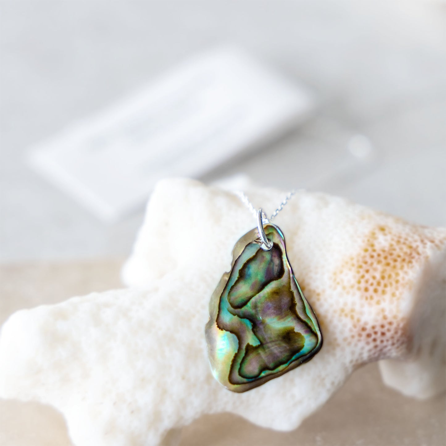 STERLING SILVER PAUA SHELL NECKLACE