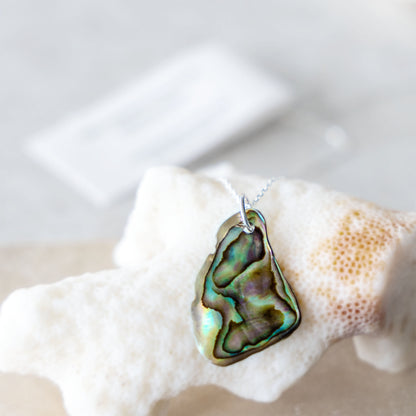 STERLING SILVER PAUA SHELL NECKLACE