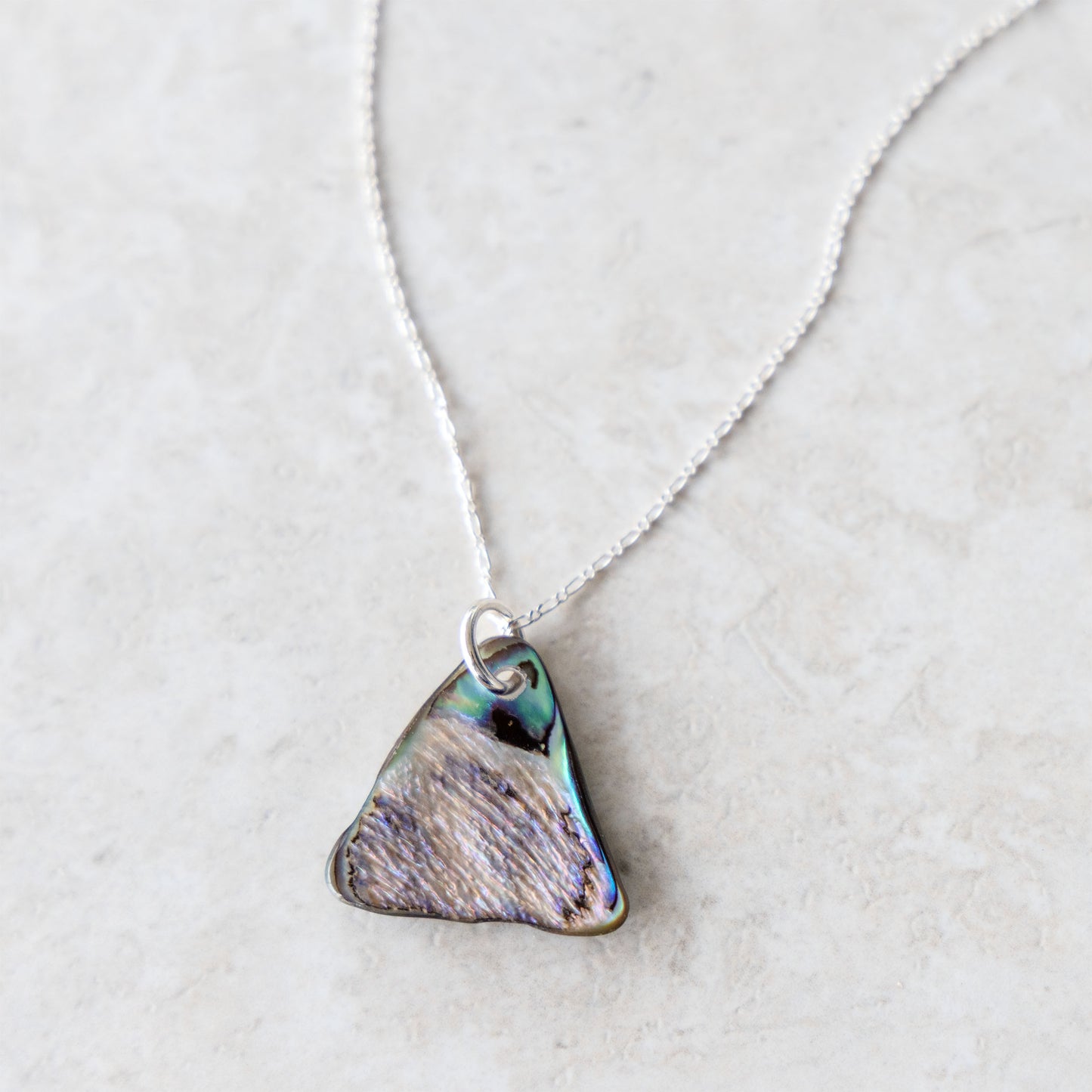 STERLING SILVER PAUA SHELL NECKLACE