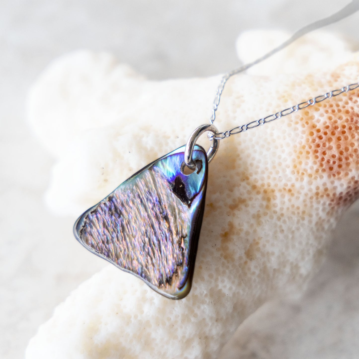 STERLING SILVER PAUA SHELL NECKLACE