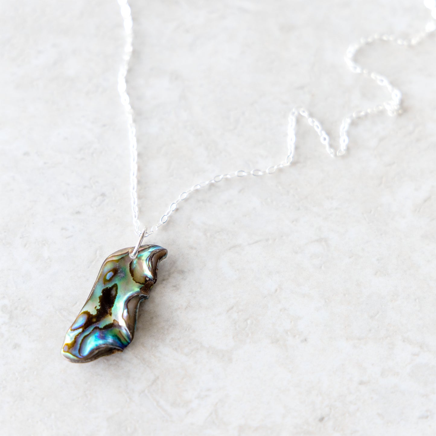 STERLING SILVER PAUA SHELL NECKLACE