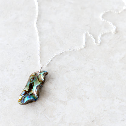 STERLING SILVER PAUA SHELL NECKLACE