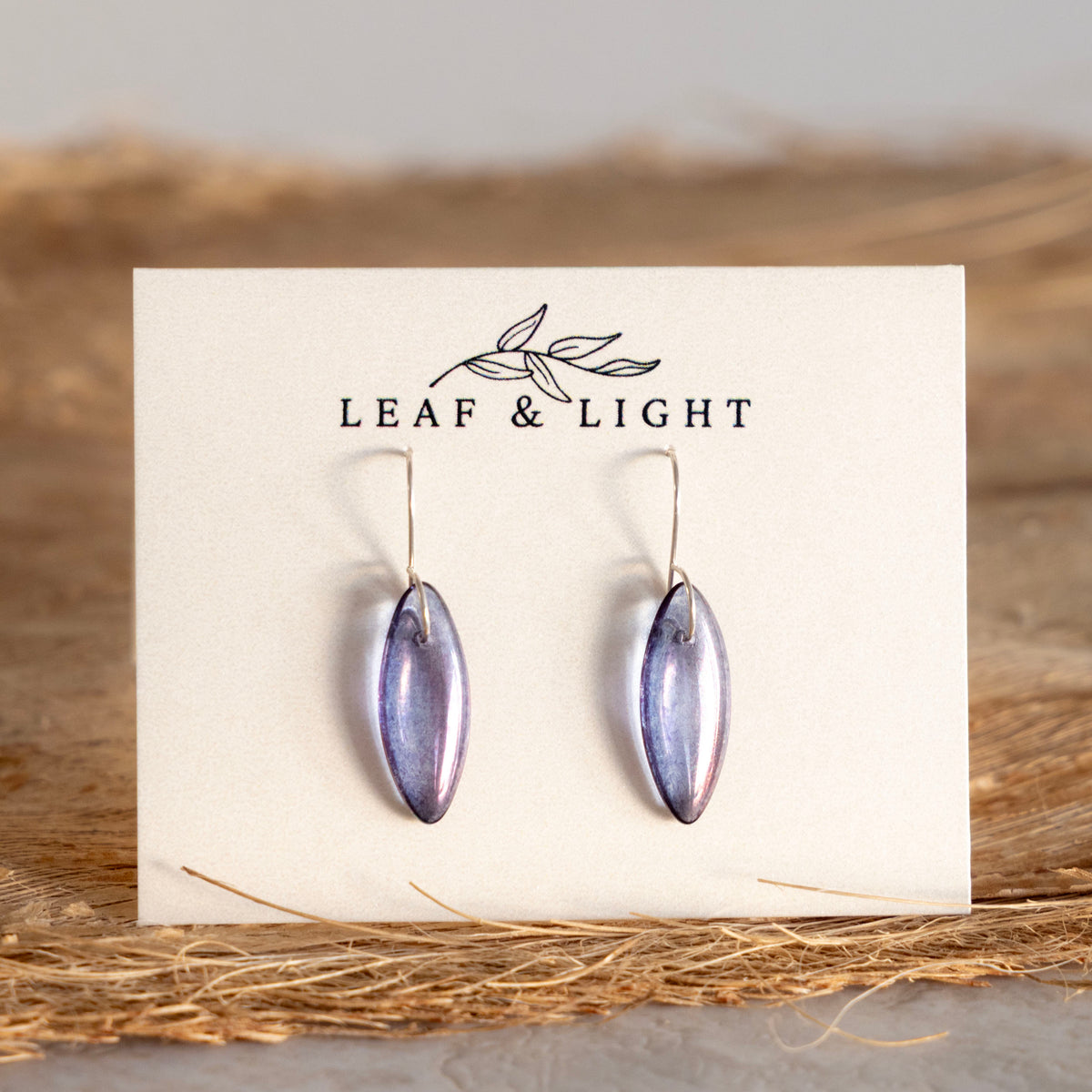 PURPLE LUSTER MARQUISE ULTRALIGHT EARRINGS | STERLING SILVER
