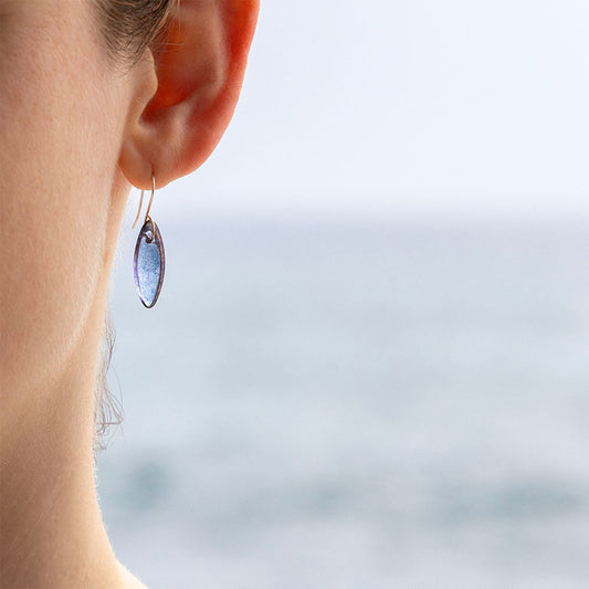 PURPLE LUSTER MARQUISE ULTRALIGHT EARRINGS | STERLING SILVER