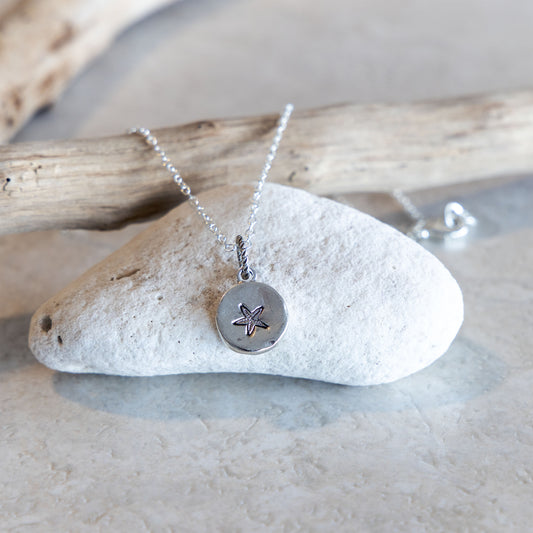 TINY STARFISH COASTAL CHARM NECKLACE | SILVER PLATED
