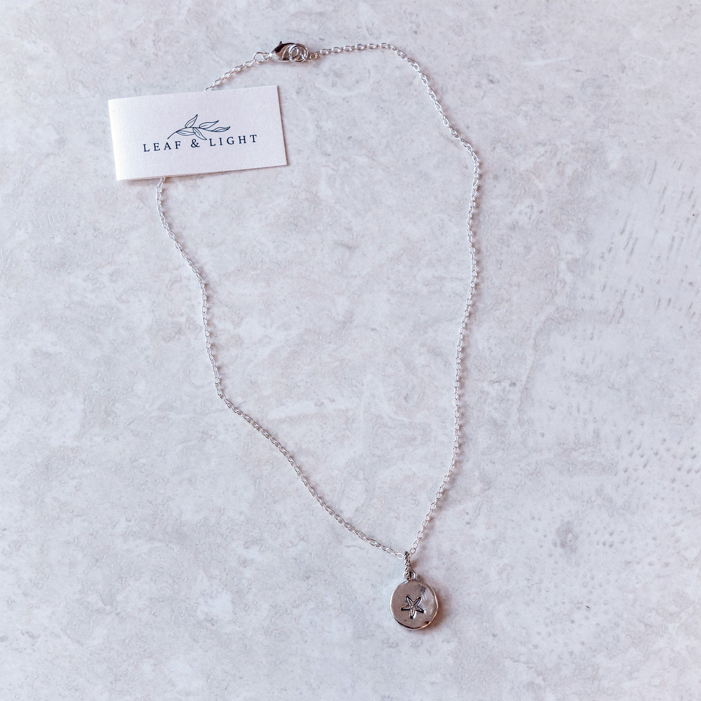 TINY STARFISH COASTAL CHARM NECKLACE | SILVER PLATED